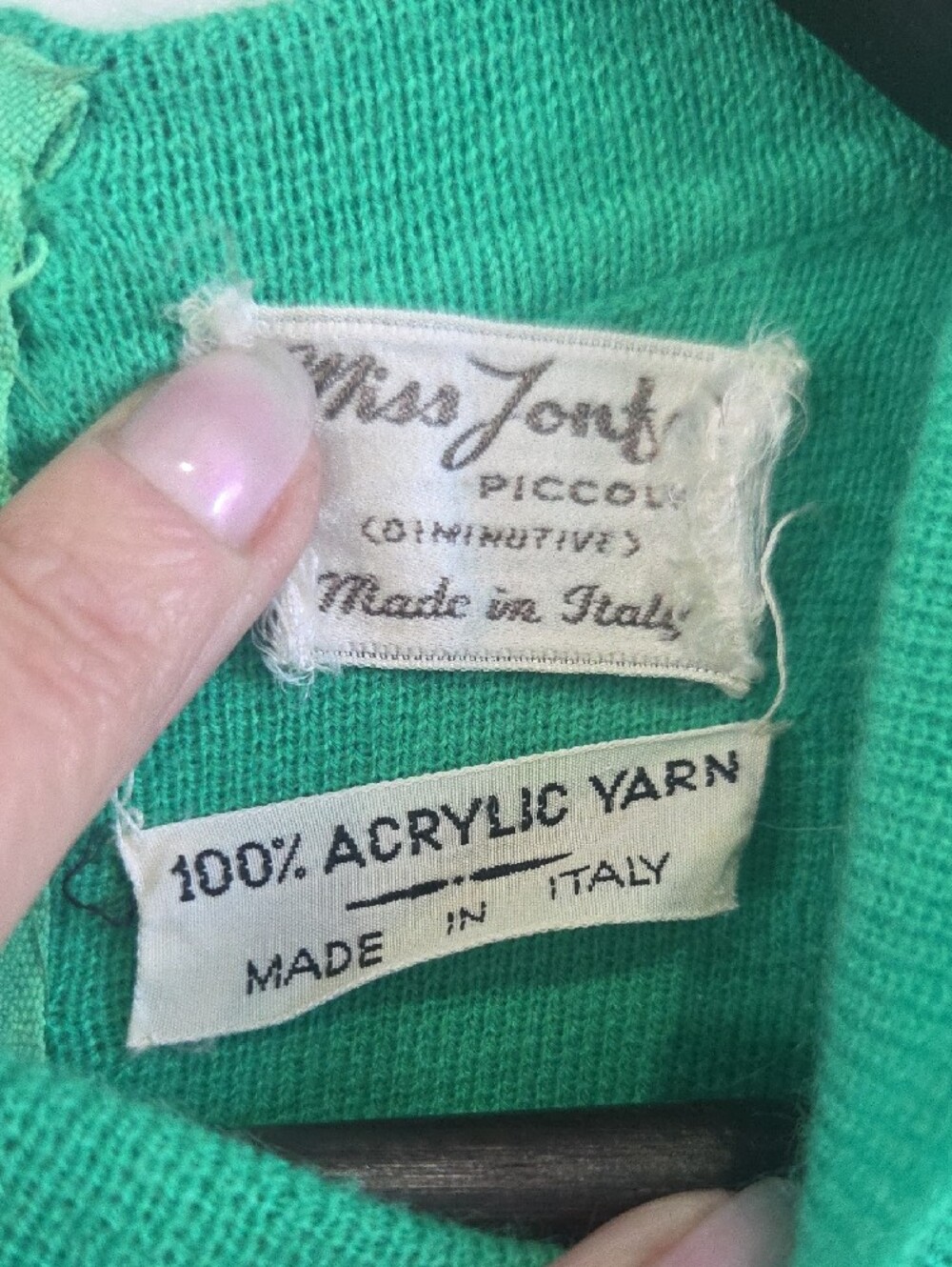 Vintage 60's Italian Knit Mini Dress - Picture 2 of 6